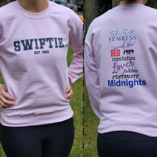 Swiftie Pink Crewneck Sweater