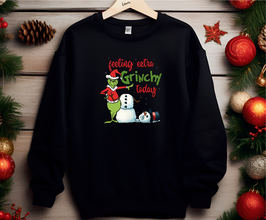Feeling Extra Grinchy Today Crewneck Sweatshirt