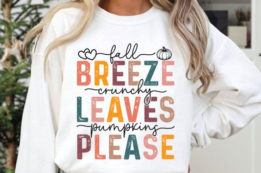 Fall Breeze & Crunchy Leaves Crew Neck Sweatshirt