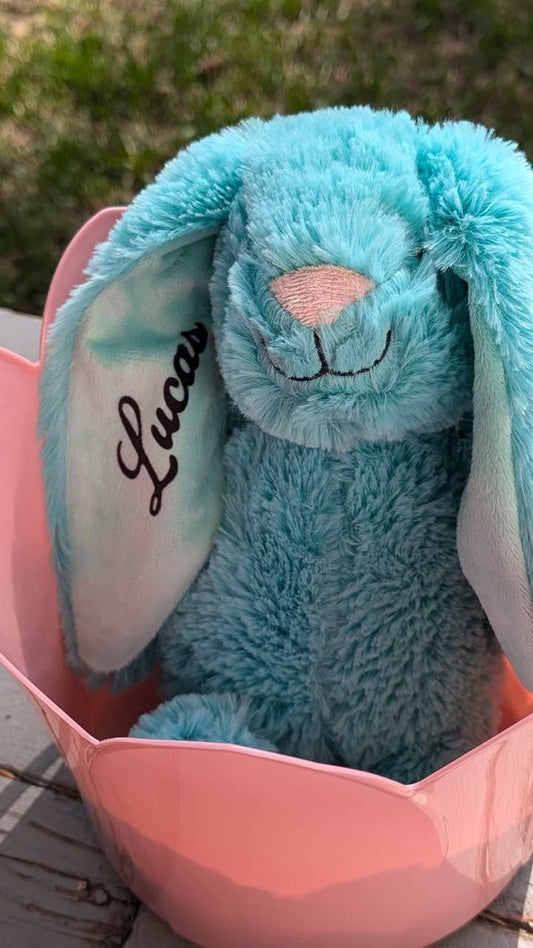 Custom Easter Bunny with Name on Ear – Personalized Plush Toy for Kids